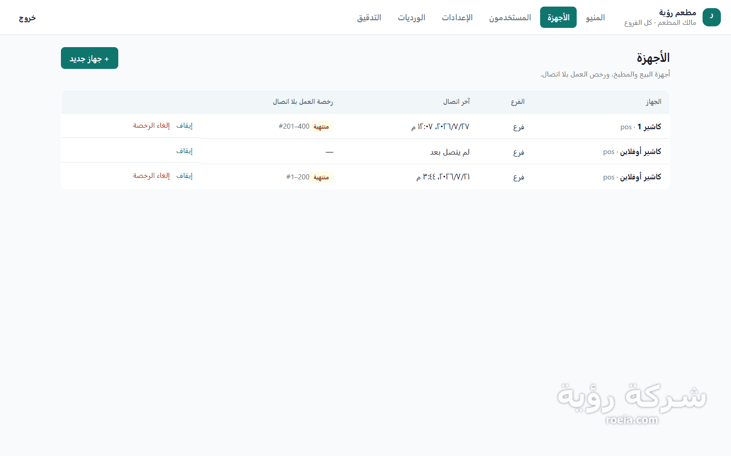رؤية للمطاعم — معاينة 13