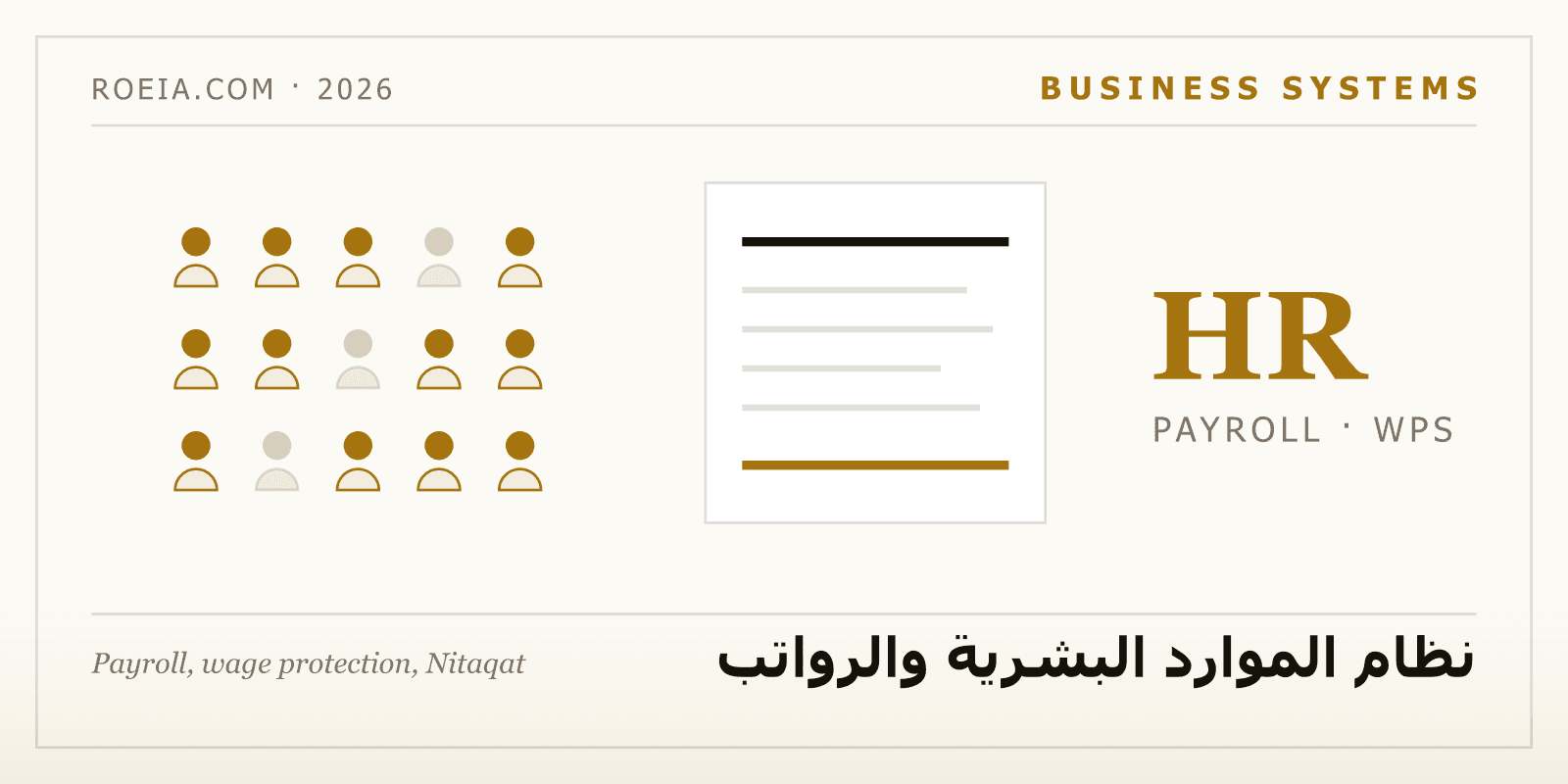 نظام الموارد البشرية والرواتب في السعودية 2026: دليل المنشآت لحماية الأجور ونطاقات