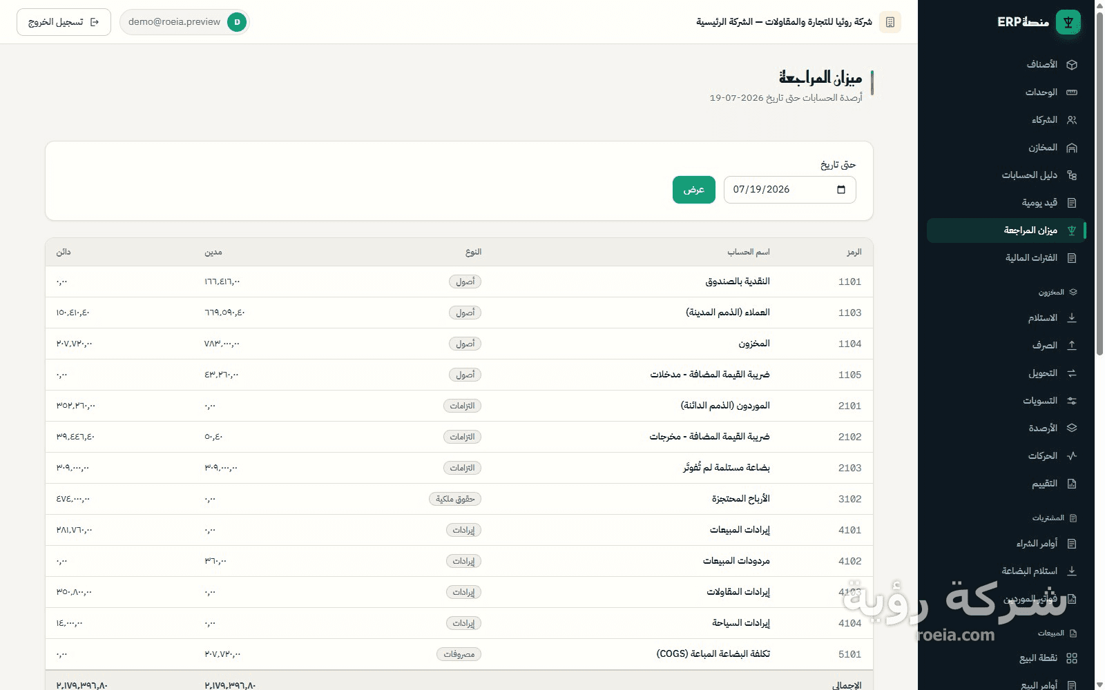 رؤية ERP — معاينة 4